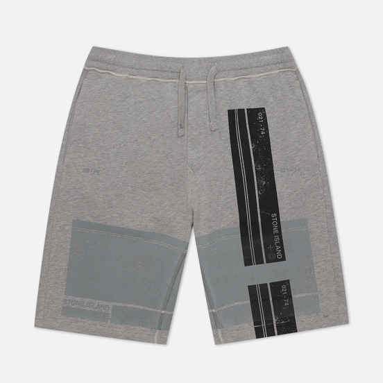 Мужские шорты Stone Island Block Bermuda Cotton Fleece Dust Melange