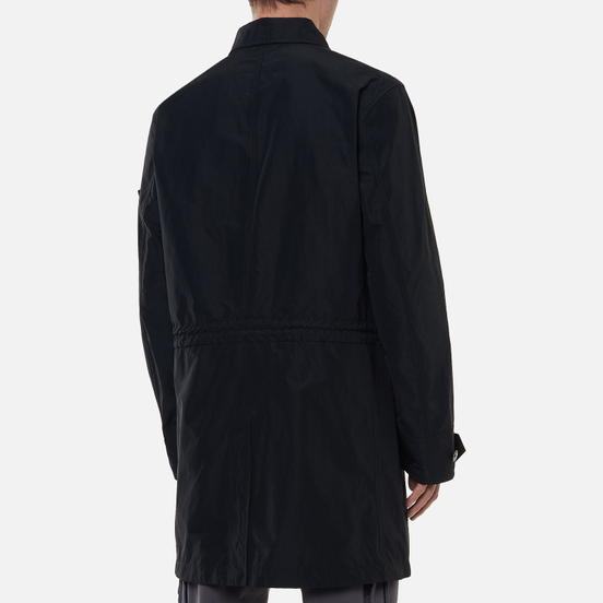 Мужской тренчкот Stone Island Micro Reps Anti-Drop Black