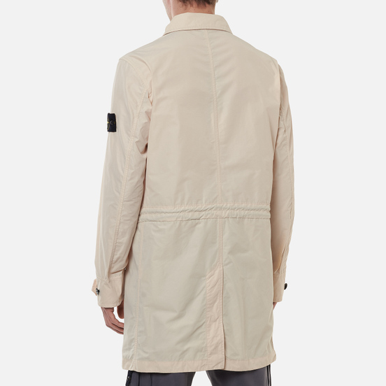Мужской тренчкот Stone Island Micro Reps Anti-Drop Ivory