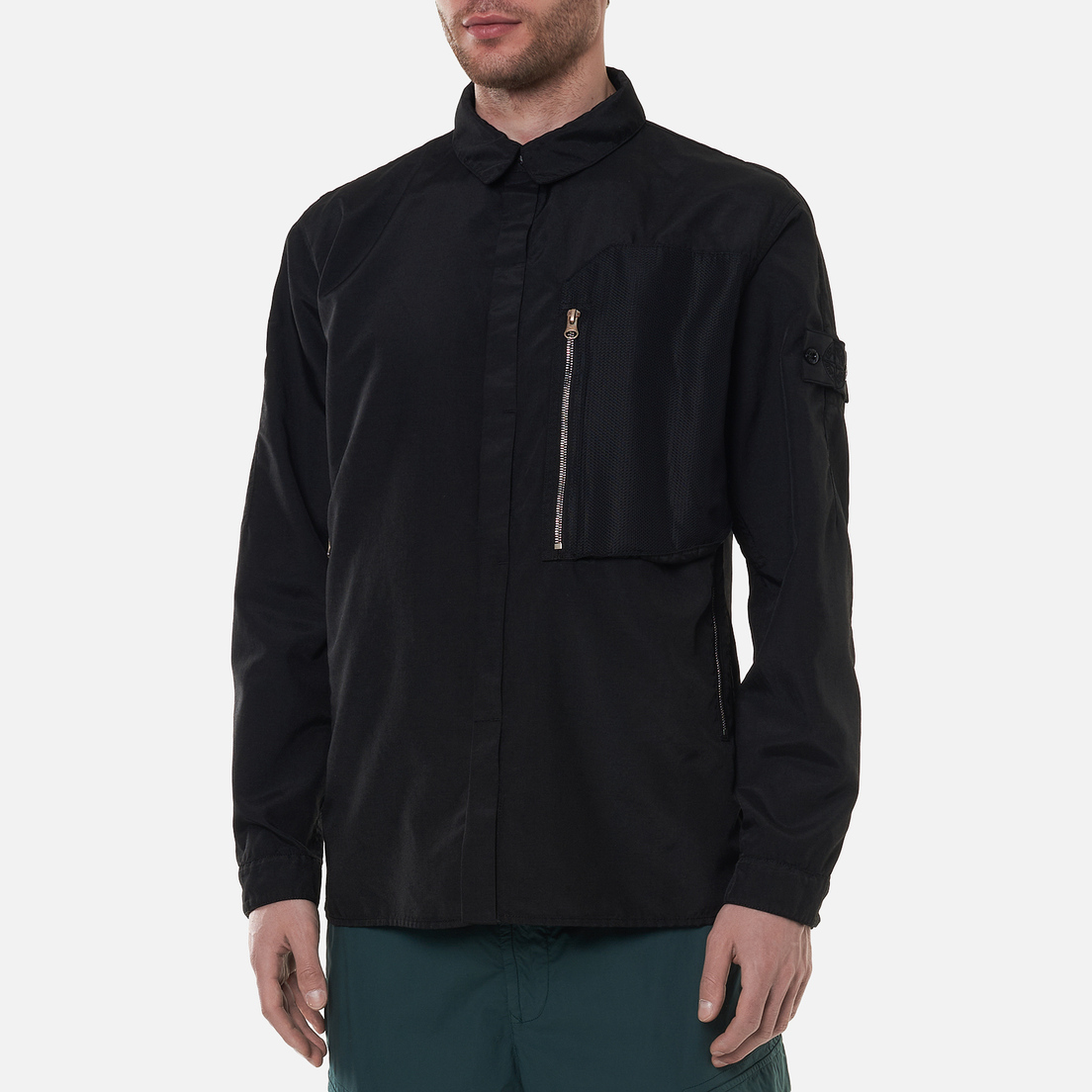 Stone Island Shadow Project Мужская рубашка Vented Overshirt Hollowcore Poly Light
