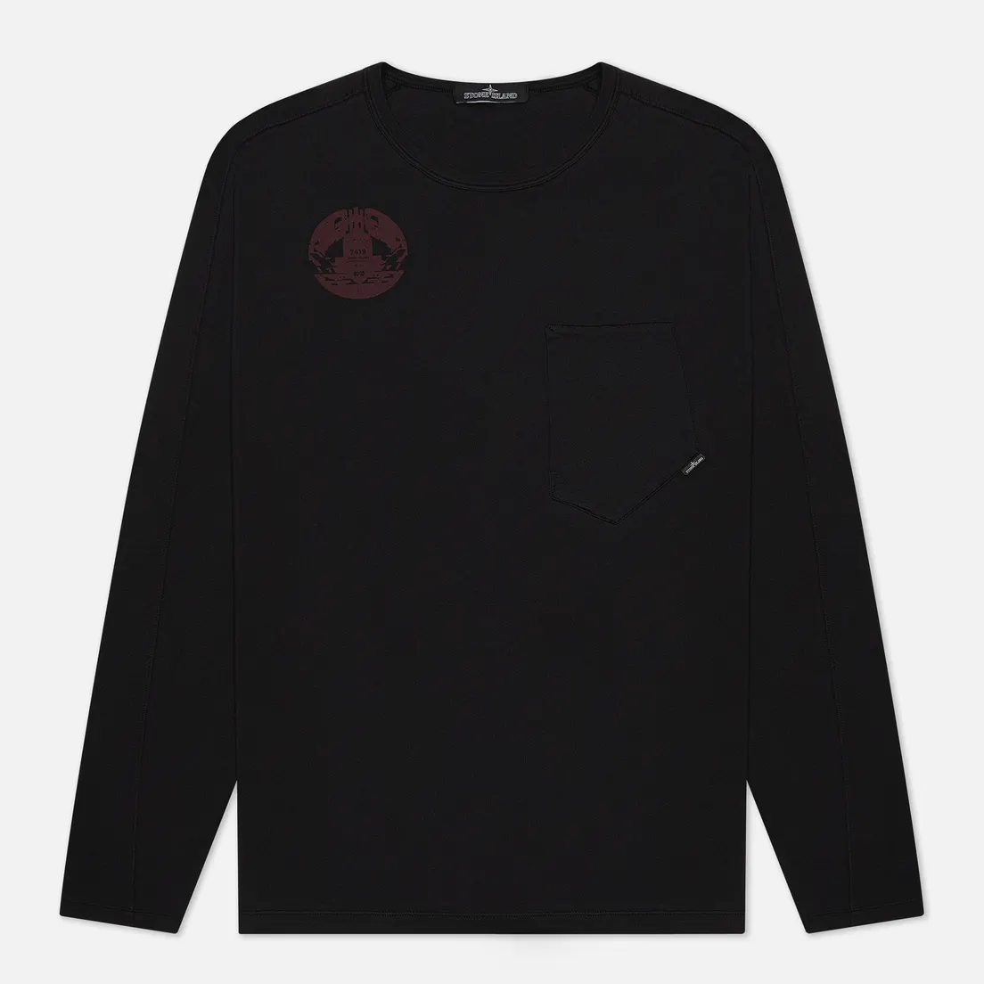 Stone Island Shadow Project Мужской лонгслив Printed Catch Pocket Mako