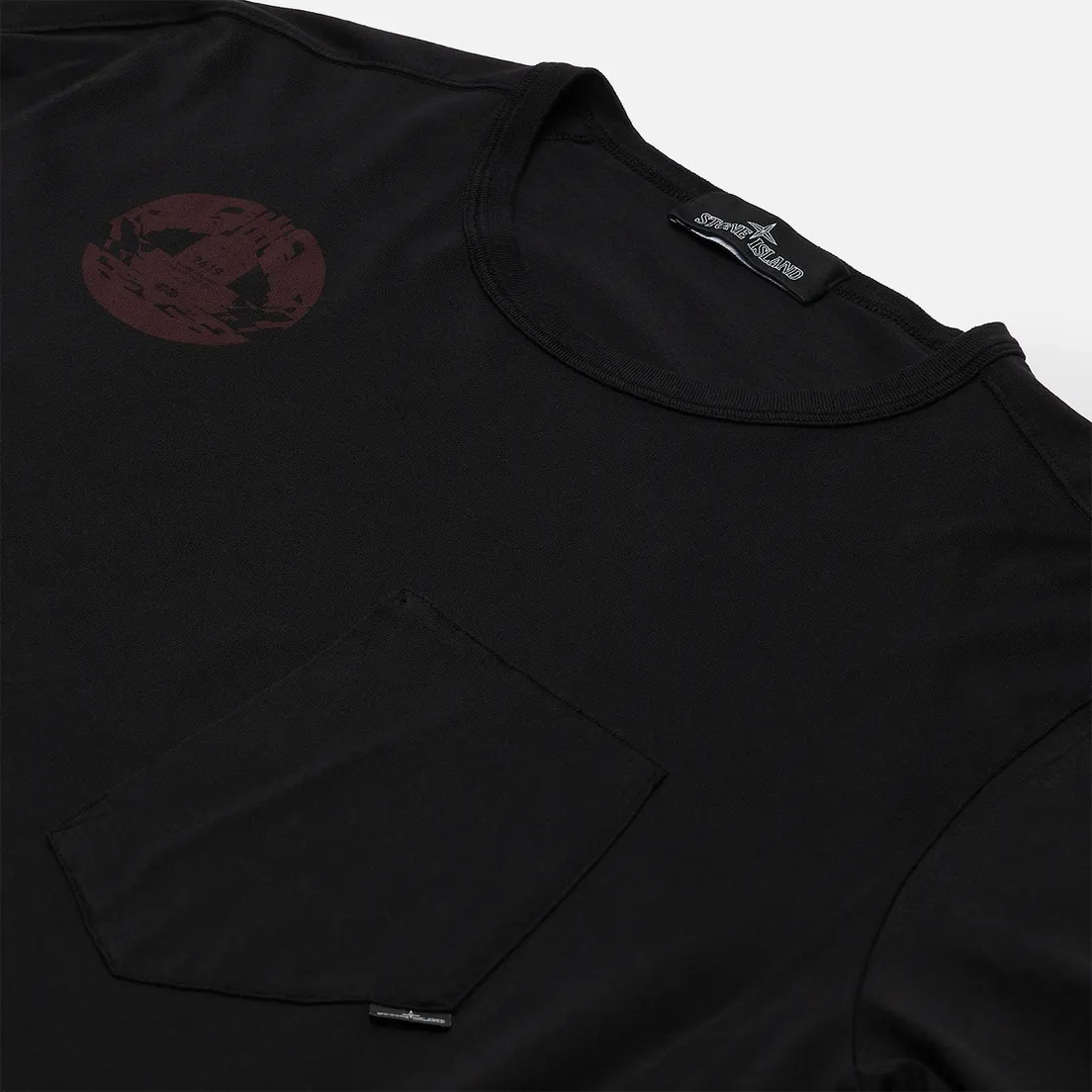 Stone Island Shadow Project Мужской лонгслив Printed Catch Pocket Mako
