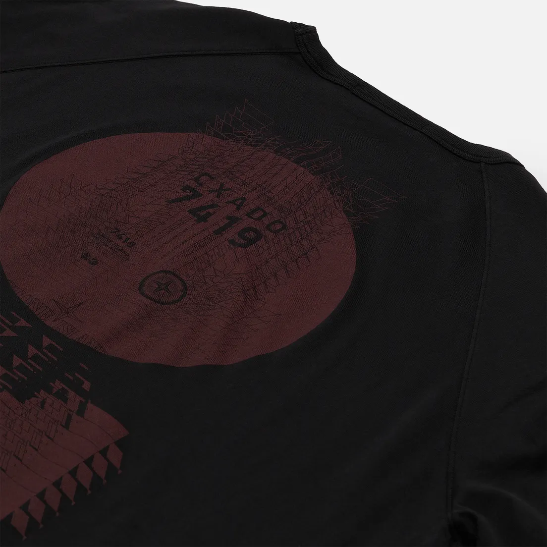 Stone Island Shadow Project Мужской лонгслив Printed Catch Pocket Mako