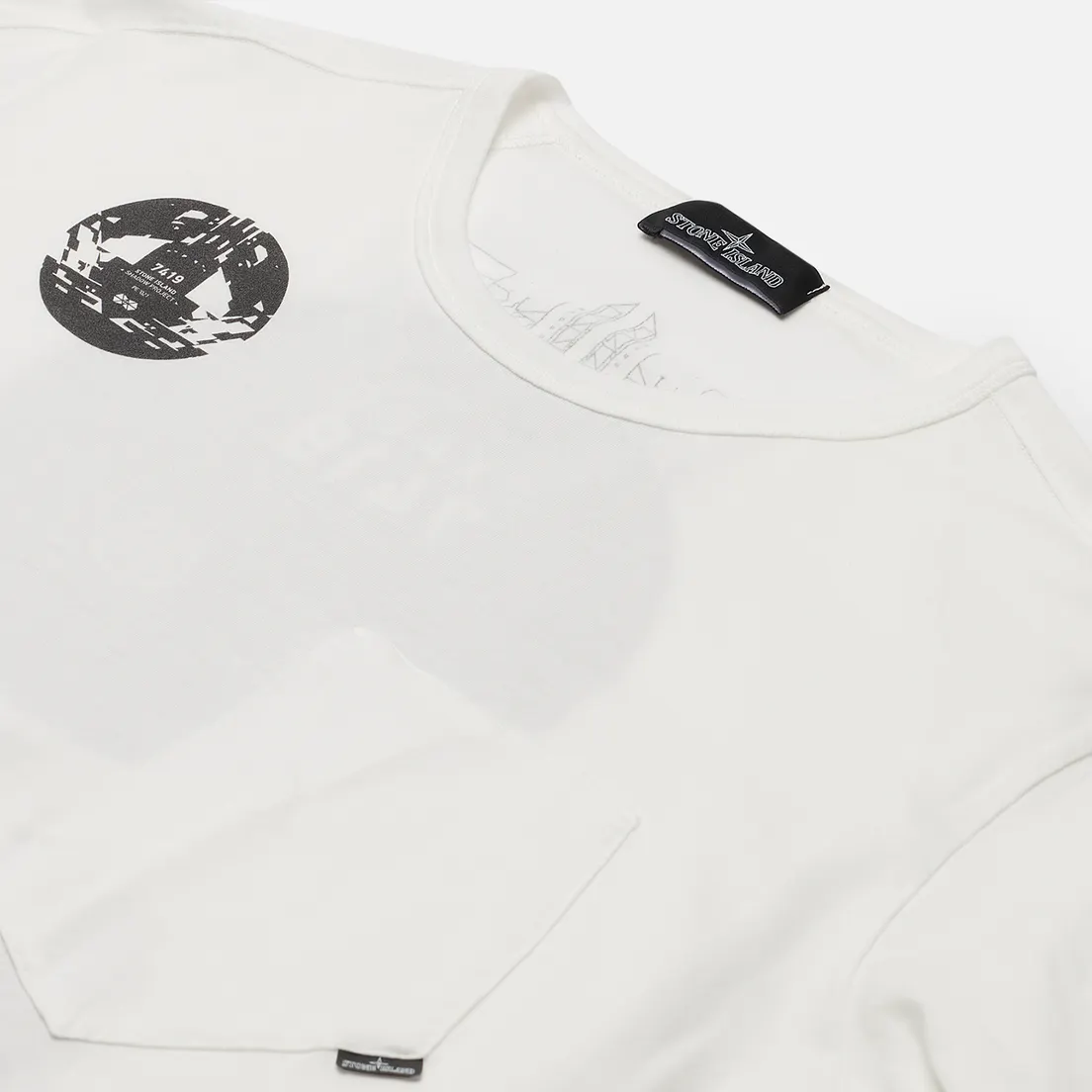 Stone Island Shadow Project Мужской лонгслив Printed Catch Pocket Mako