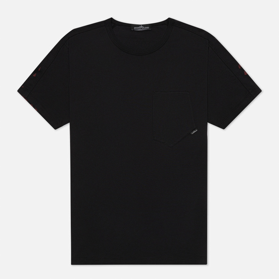 Мужская футболка Stone Island Shadow Project Printed Catch Pocket Mako Black