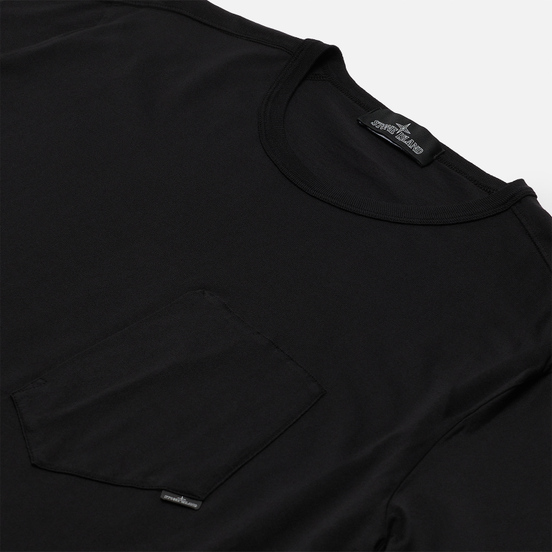Мужская футболка Stone Island Shadow Project Printed Catch Pocket Mako Black