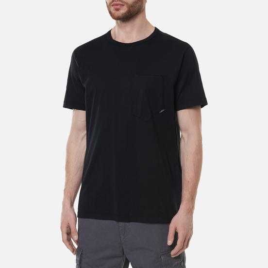 Мужская футболка Stone Island Shadow Project Printed Catch Pocket Mako Black