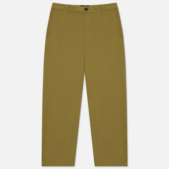 Мужские брюки Stone Island Shadow Project Straight Black Weaved Cotton Satin Olive Green