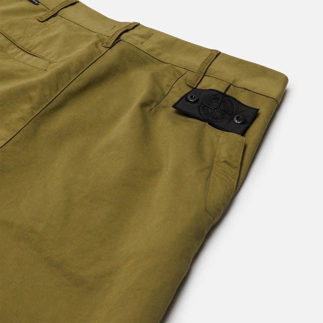 Stone Island Shadow Project Мужские брюки Straight Black Weaved Cotton Satin