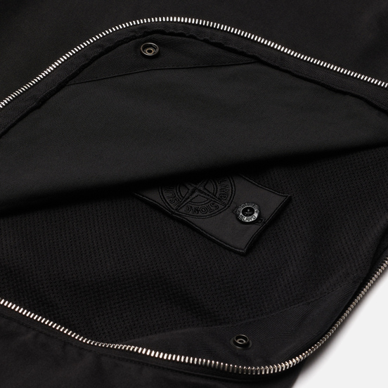 Мужские брюки Stone Island Shadow Project Vent Panel Black Weaved Cotton Satin Black