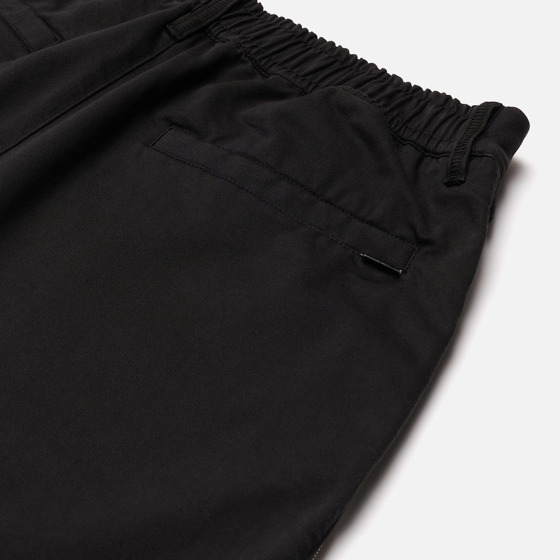 Stone Island Shadow Project Мужские брюки Vent Panel Black Weaved Cotton Satin