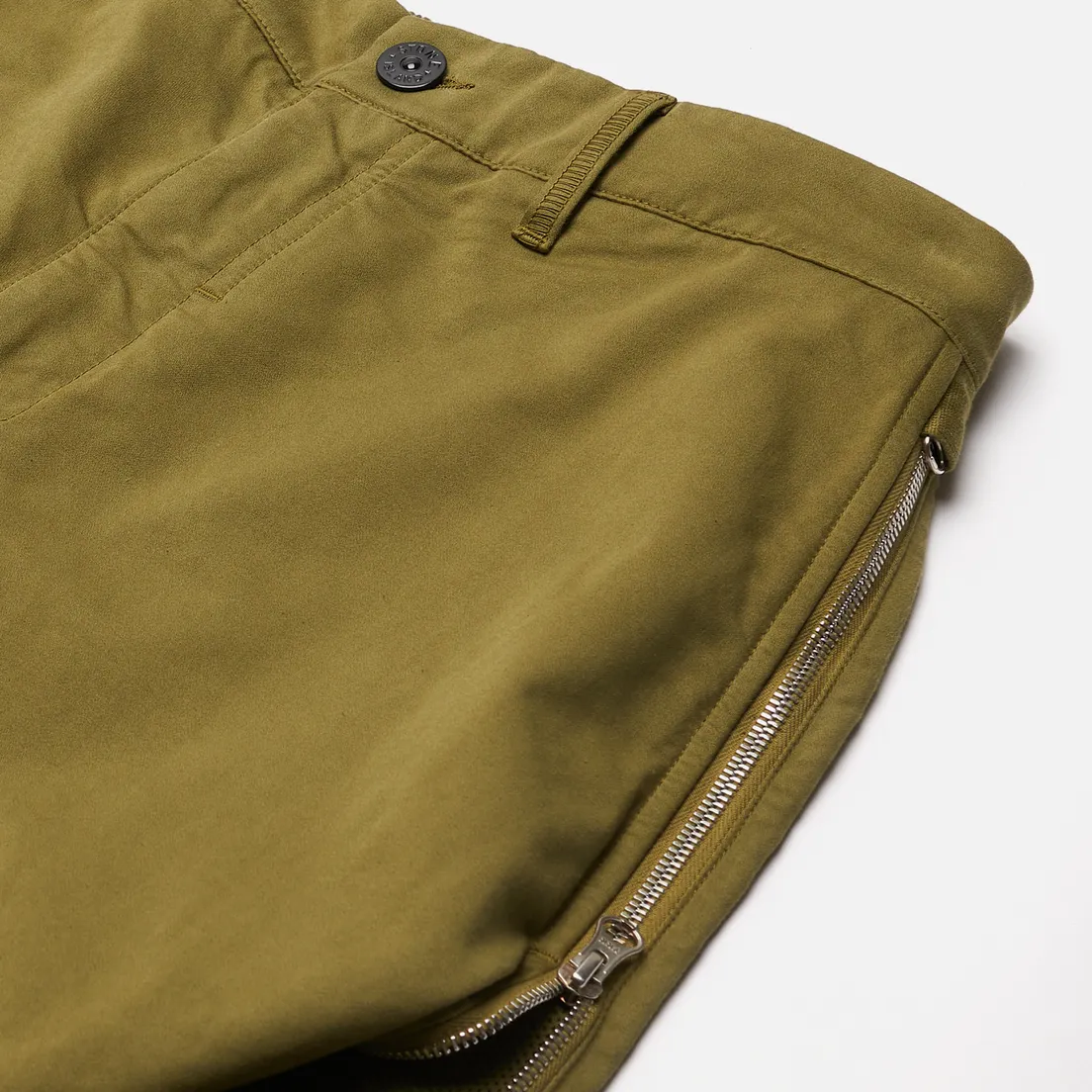 Stone Island Shadow Project Мужские брюки Vent Panel Black Weaved Cotton Satin