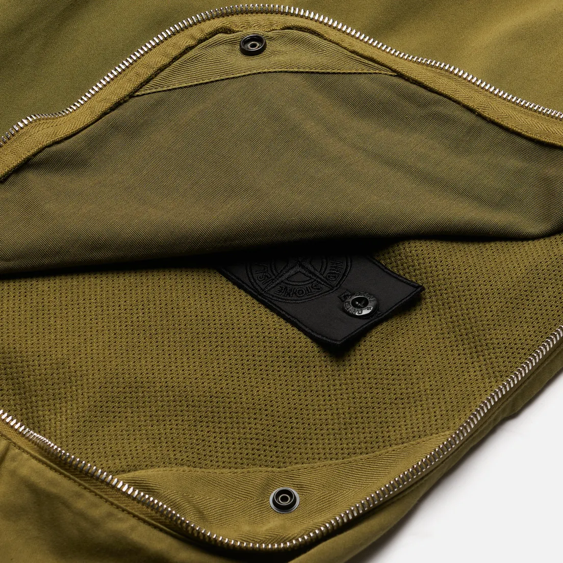 Stone Island Shadow Project Мужские брюки Vent Panel Black Weaved Cotton Satin