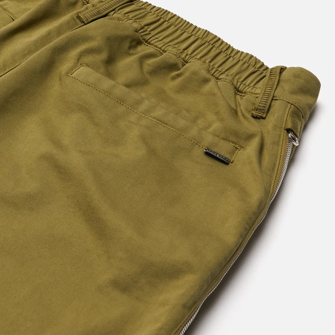 Stone Island Shadow Project Мужские брюки Vent Panel Black Weaved Cotton Satin