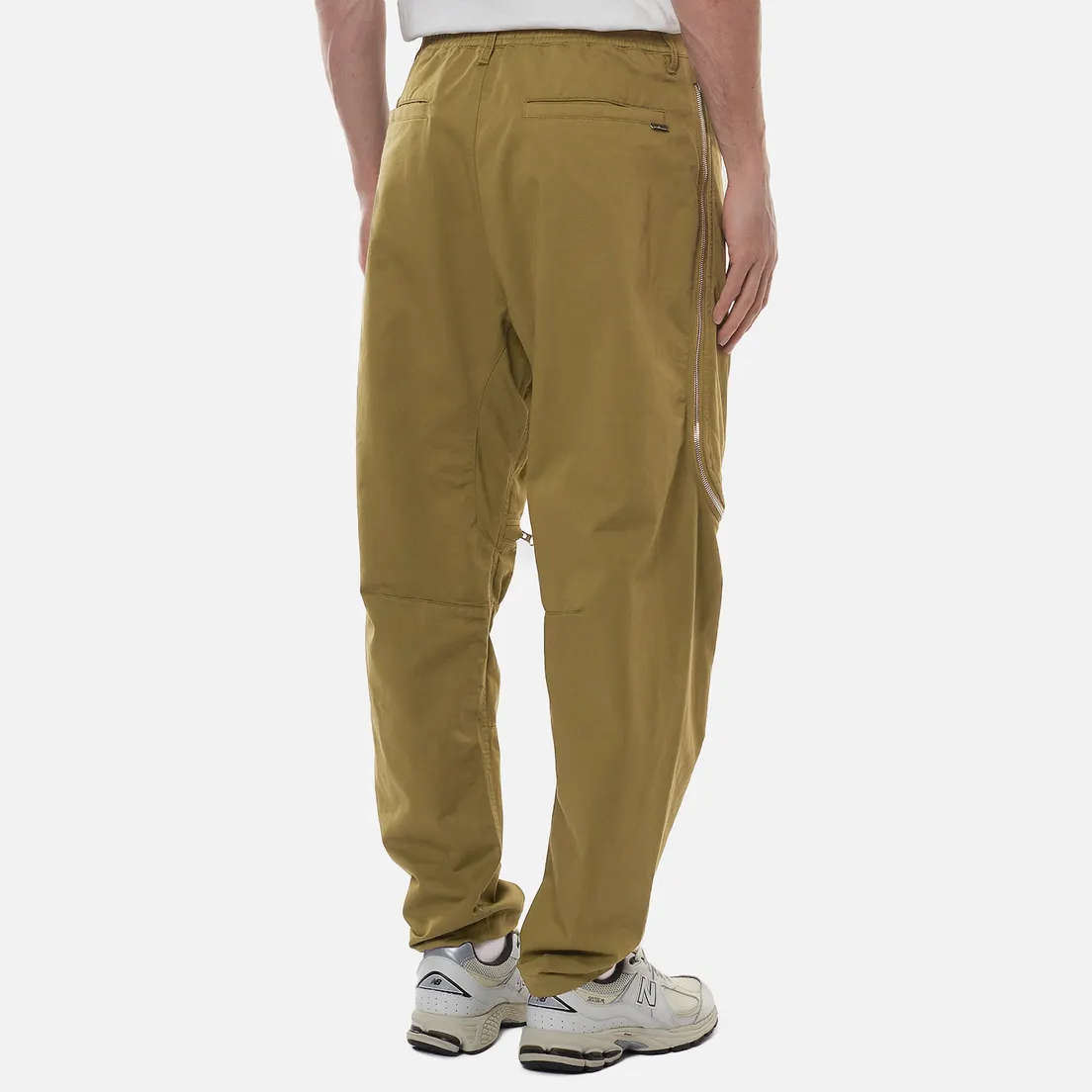 Stone Island Shadow Project Мужские брюки Vent Panel Black Weaved Cotton Satin