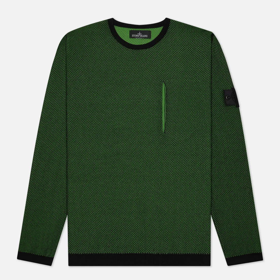 Stone Island Shadow Project Мужской свитер Light Double Face Mesh Crew Neck