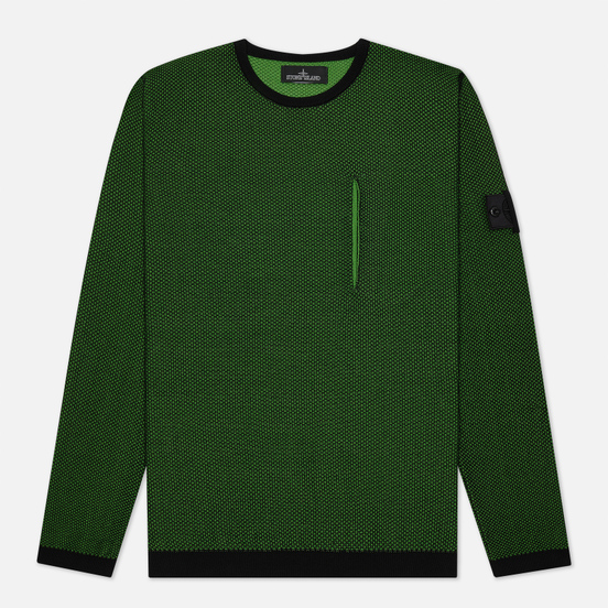 Мужской свитер Stone Island Shadow Project Light Double Face Mesh Crew Neck Black