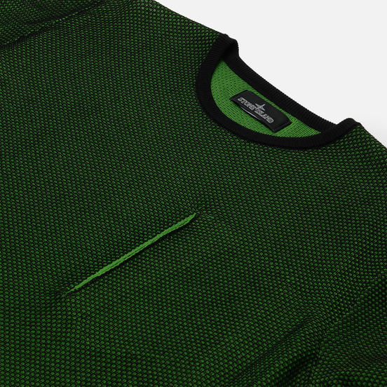 Мужской свитер Stone Island Shadow Project Light Double Face Mesh Crew Neck Black