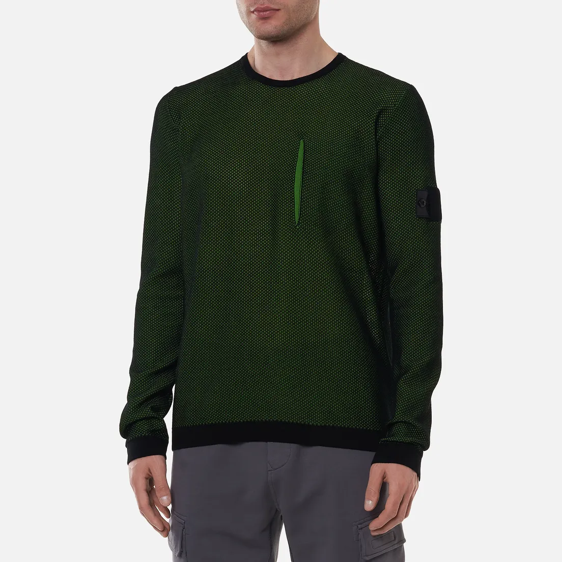 Stone Island Shadow Project Мужской свитер Light Double Face Mesh Crew Neck