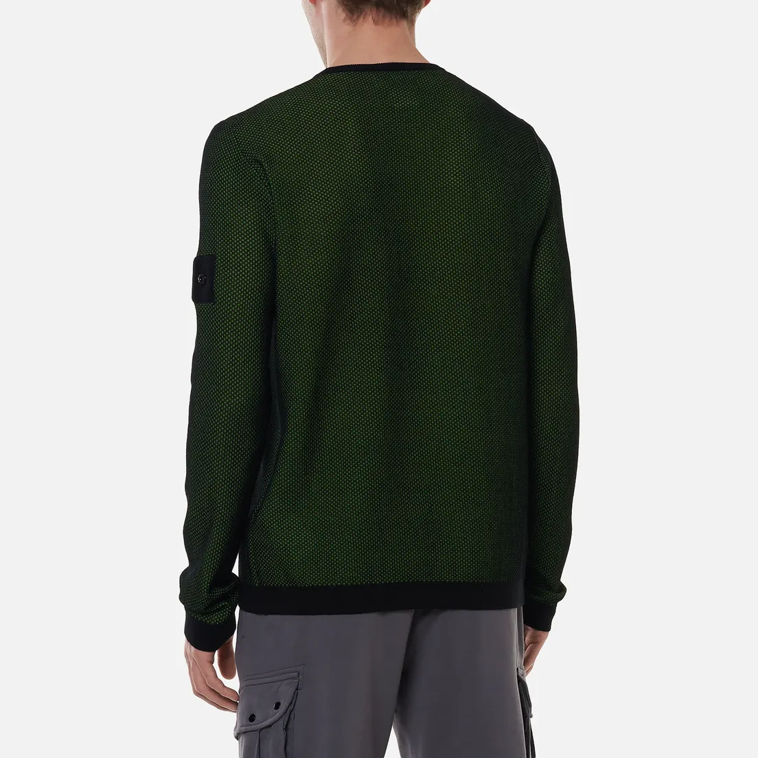 Stone Island Shadow Project Мужской свитер Light Double Face Mesh Crew Neck