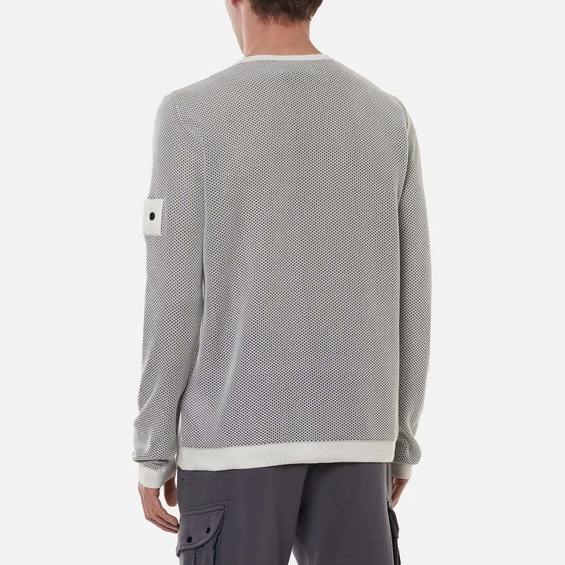Stone Island Shadow Project Мужской свитер Light Double Face Mesh Crew Neck