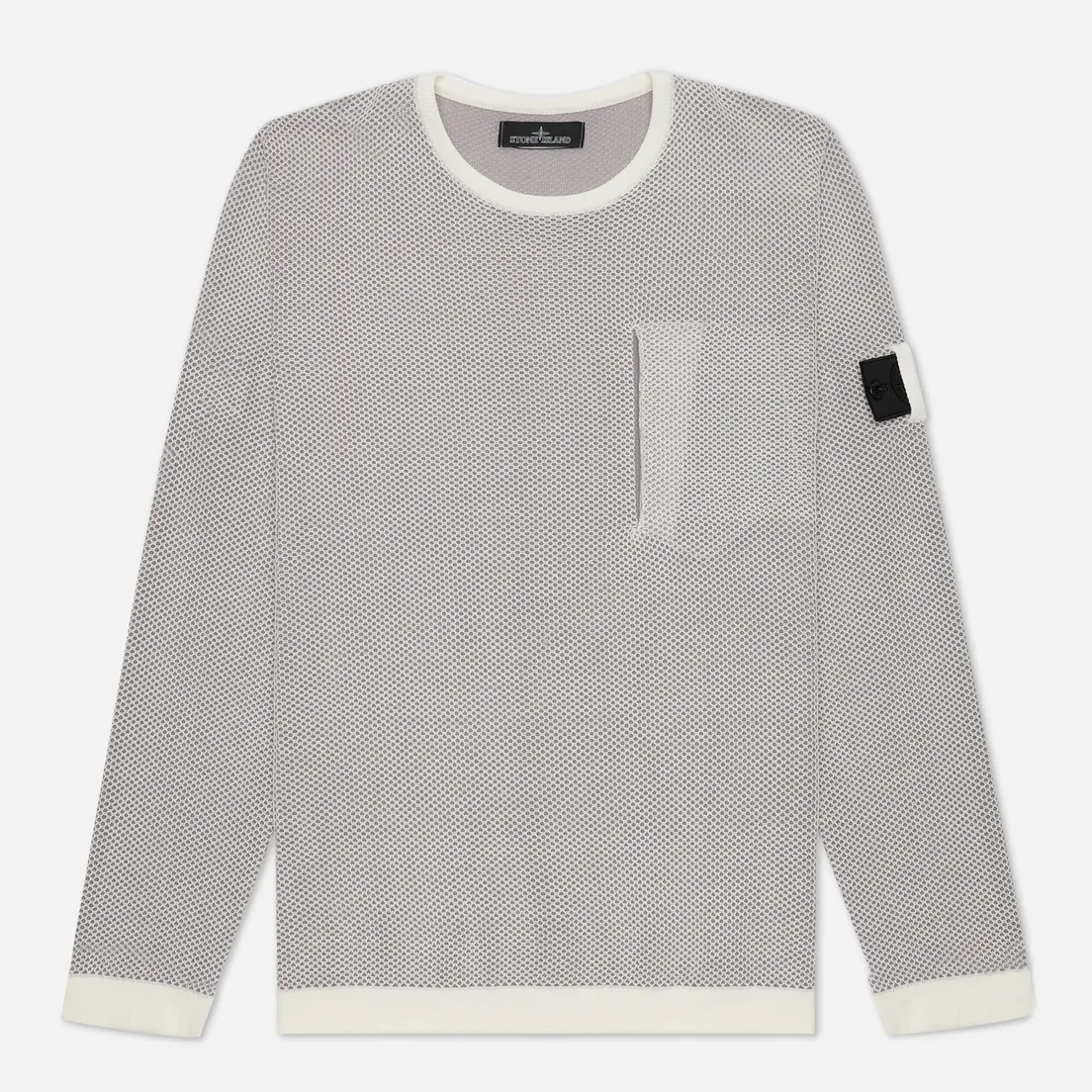 Stone Island Shadow Project Мужской свитер Light Double Face Mesh Crew Neck