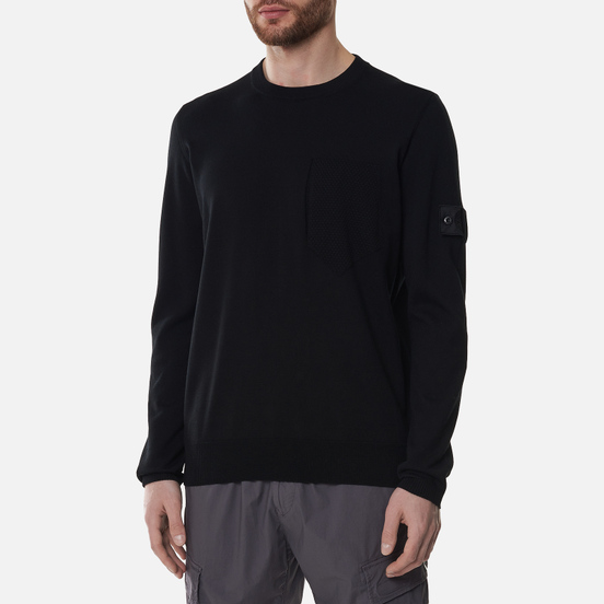 Мужской свитер Stone Island Shadow Project Fine Knit Cotton/Silk Black