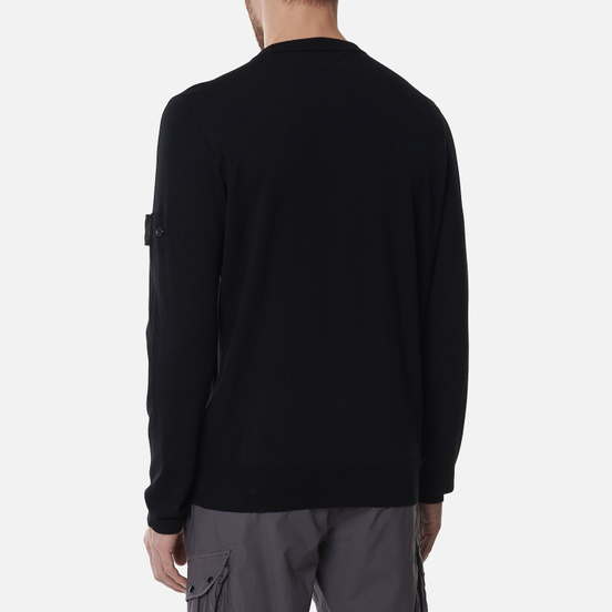 Мужской свитер Stone Island Shadow Project Fine Knit Cotton/Silk Black