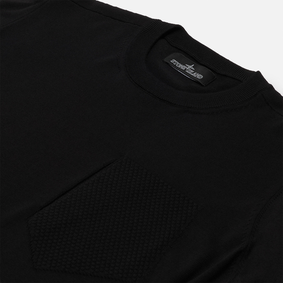 Мужской свитер Stone Island Shadow Project Fine Knit Cotton/Silk Black
