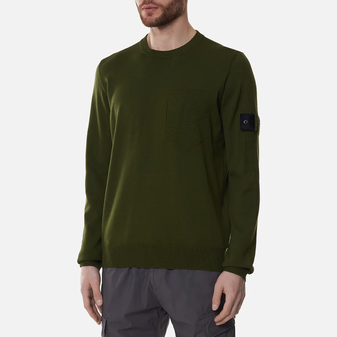 Stone Island Shadow Project Мужской свитер Fine Knit Cotton/Silk