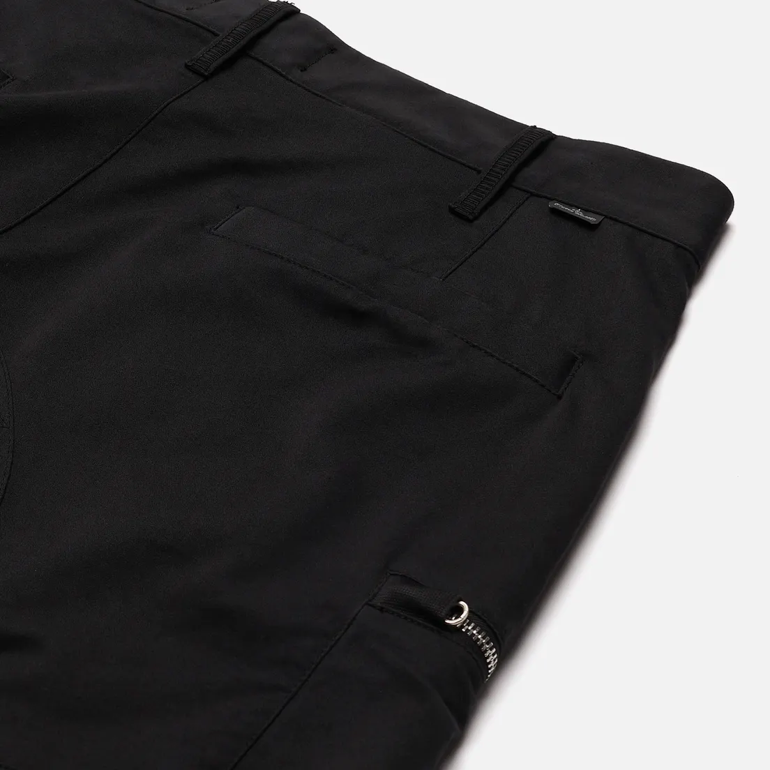 Stone Island Shadow Project Мужские шорты Cargo Black Weaved Cotton Satin