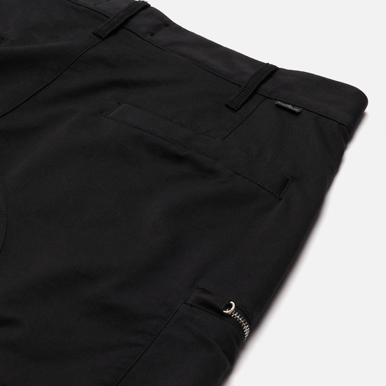 Мужские шорты Stone Island Shadow Project Cargo Black Weaved Cotton Satin Black