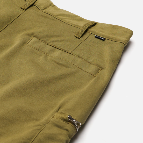 Мужские шорты Stone Island Shadow Project Cargo Black Weaved Cotton Satin Olive Green