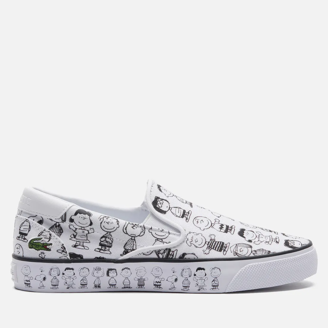 Lacoste Женские кеды x Peanuts Jump Serve Canvas Slip-On