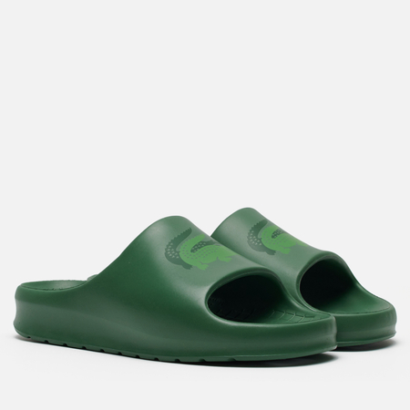 Мужские сланцы Lacoste Serve Slide 20 Croco цвет зелёный размер 405 EU 3500₽