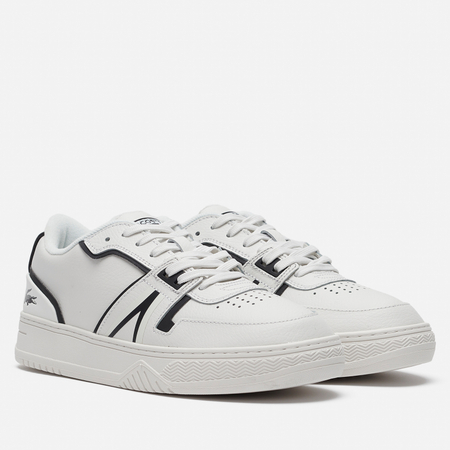 фото Мужские кроссовки lacoste l001 baseline leather, цвет белый, размер 40.5 eu