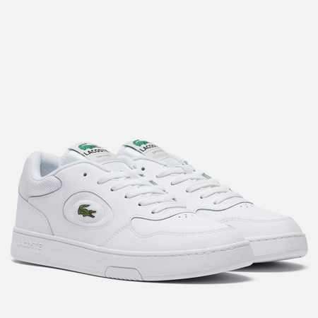 фото Мужские кроссовки lacoste lineset leather, цвет белый, размер 40.5 eu