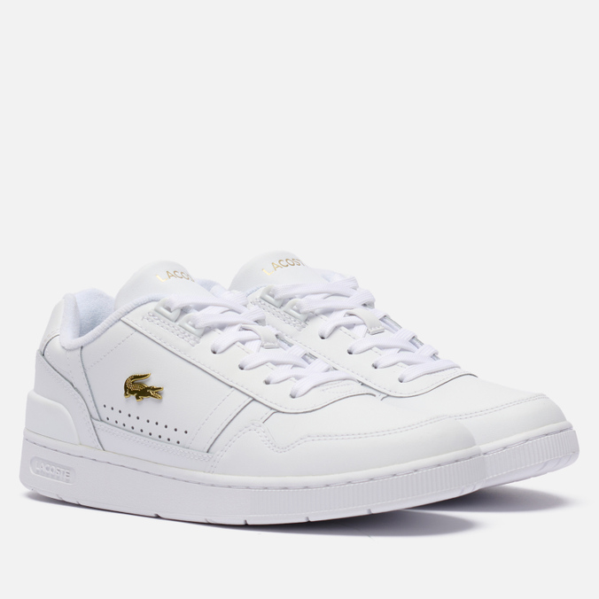 Женские кроссовки Lacoste T-Clip Leather, цвет белый