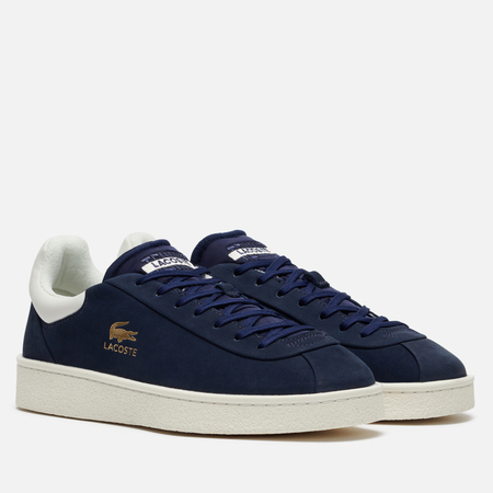 фото Мужские кроссовки lacoste baseshot premium leather, цвет синий, размер 40.5 eu