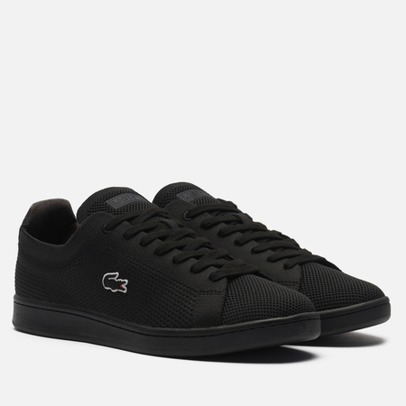 Мужские кроссовки Lacoste Carnaby Pique, цвет чёрный, размер 43 EU