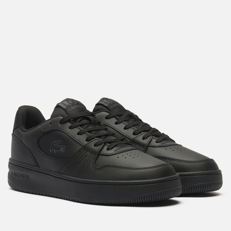 Мужские кроссовки Lacoste L001 Set Leather, цвет чёрный, размер 43 EU