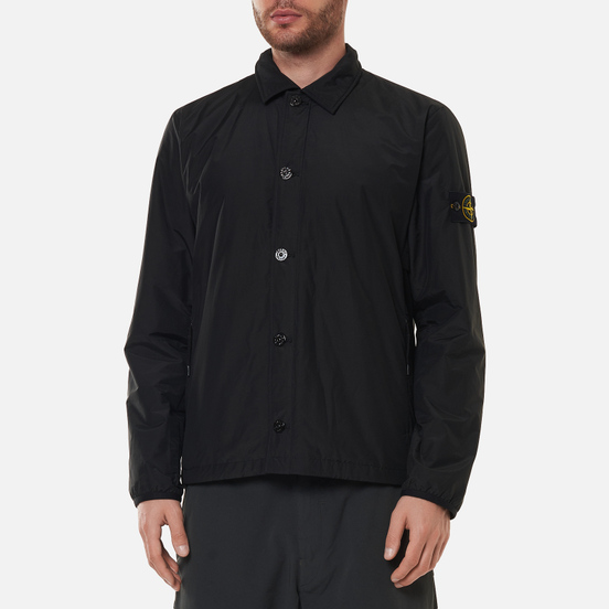 Мужская куртка Stone Island O-Cotton/R-Nylon Tela Primaloft Insulation Technology Overshirt Black