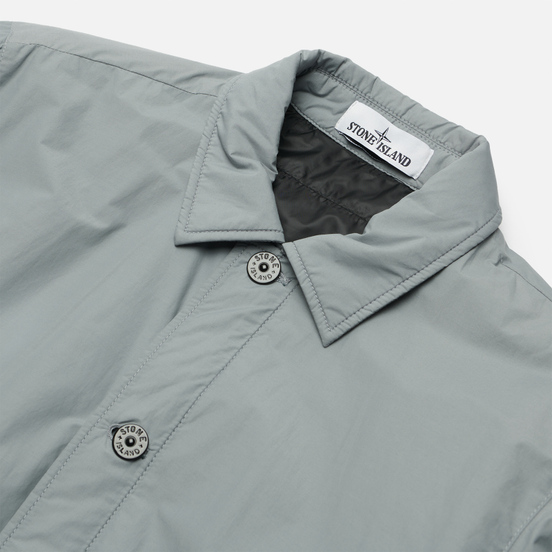 Мужская куртка Stone Island O-Cotton/R-Nylon Tela Primaloft Insulation Technology Overshirt Pearl Grey