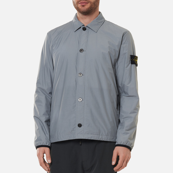 Мужская куртка Stone Island O-Cotton/R-Nylon Tela Primaloft Insulation Technology Overshirt Pearl Grey
