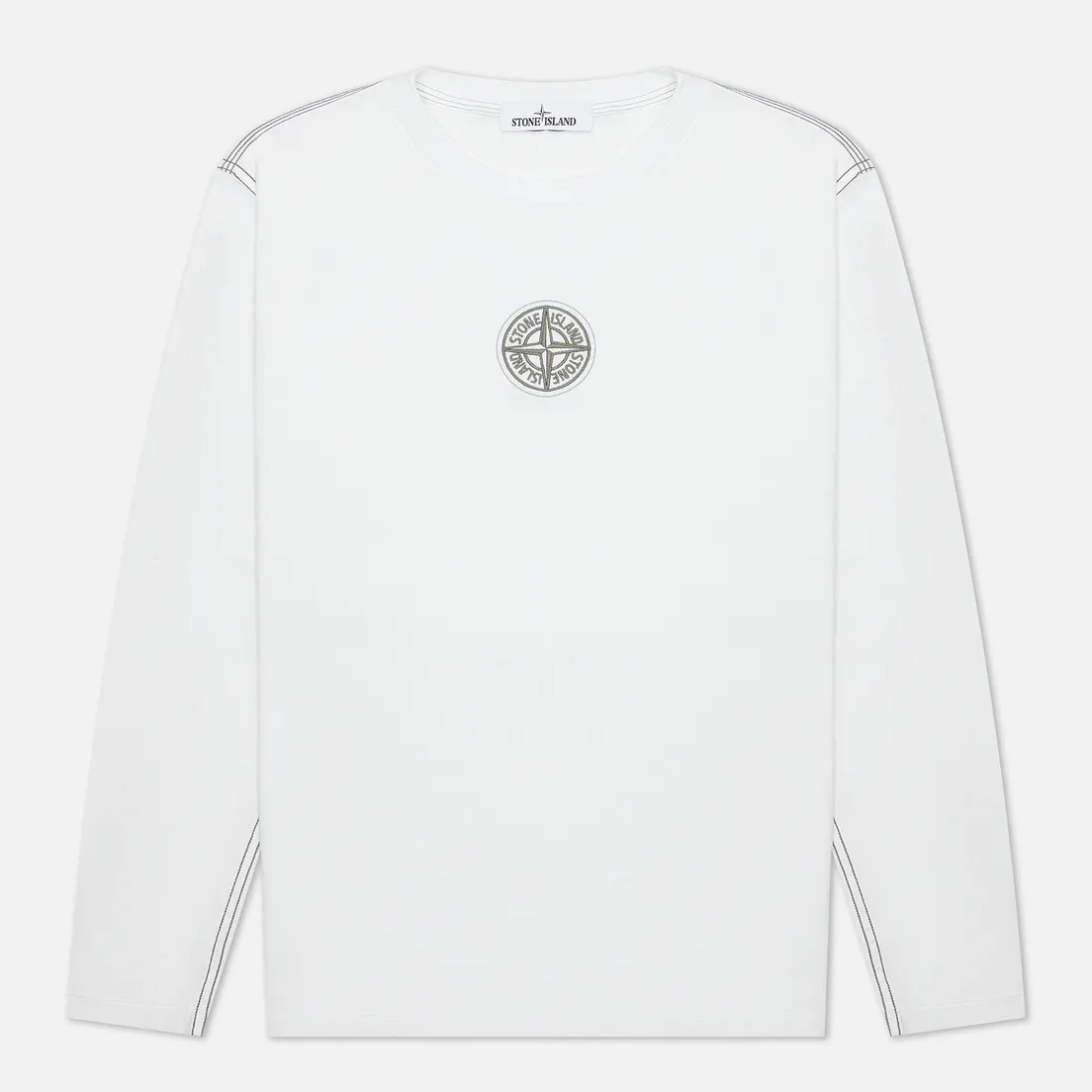 Stone Island Мужской лонгслив Garment Dyed Embroidery Logo