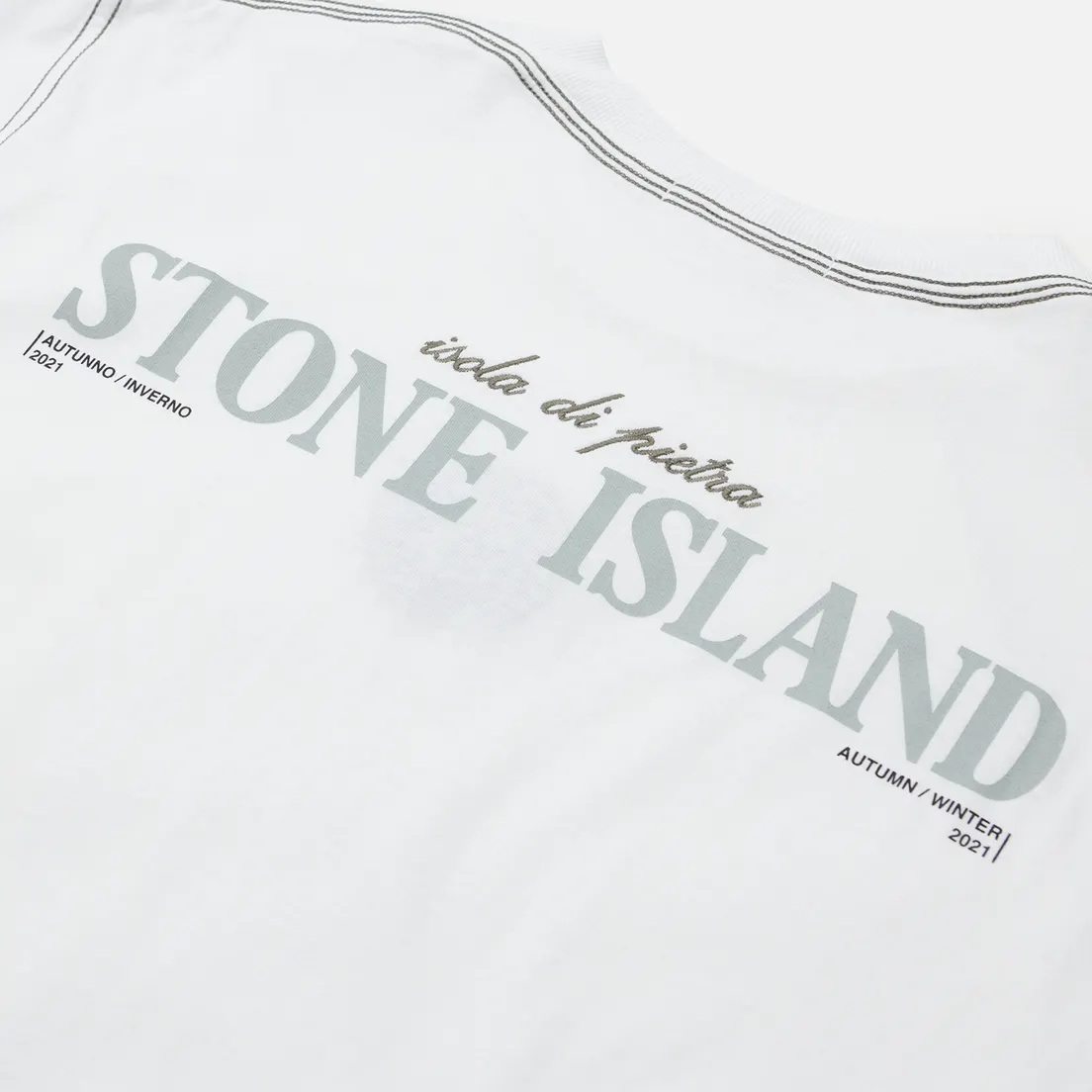 Stone Island Мужской лонгслив Garment Dyed Embroidery Logo