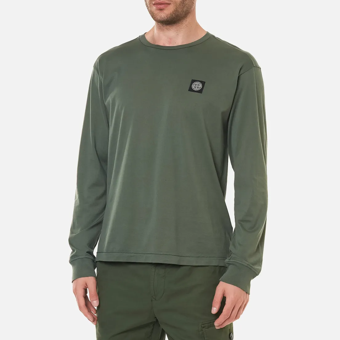 Stone Island Мужской лонгслив Patch Program Crew Neck