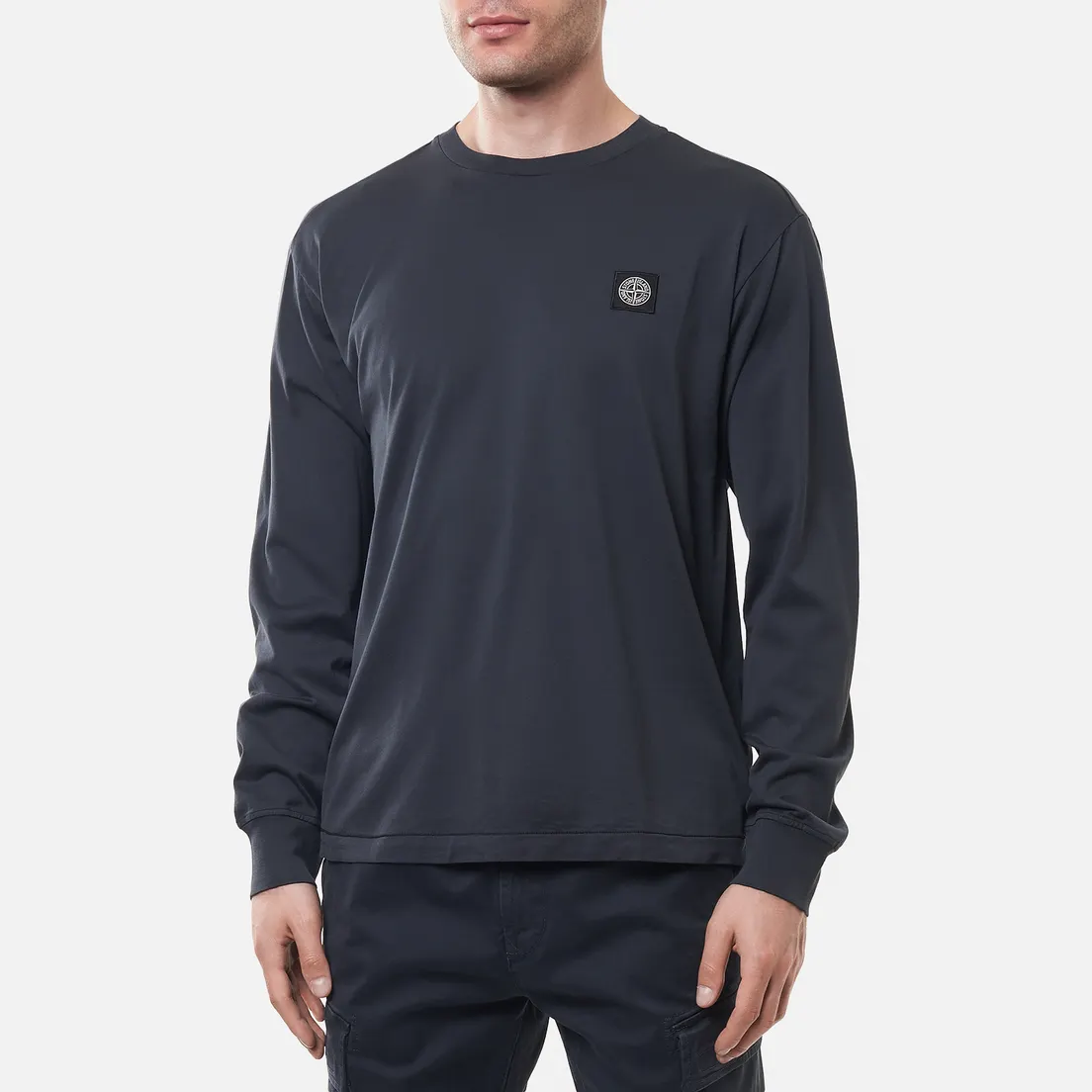 Stone Island Мужской лонгслив Patch Program Crew Neck