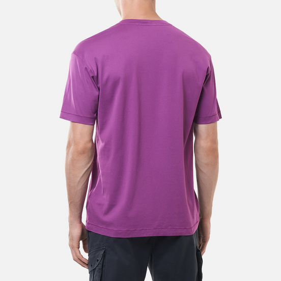 Мужская футболка Stone Island Small Logo Patch Magenta