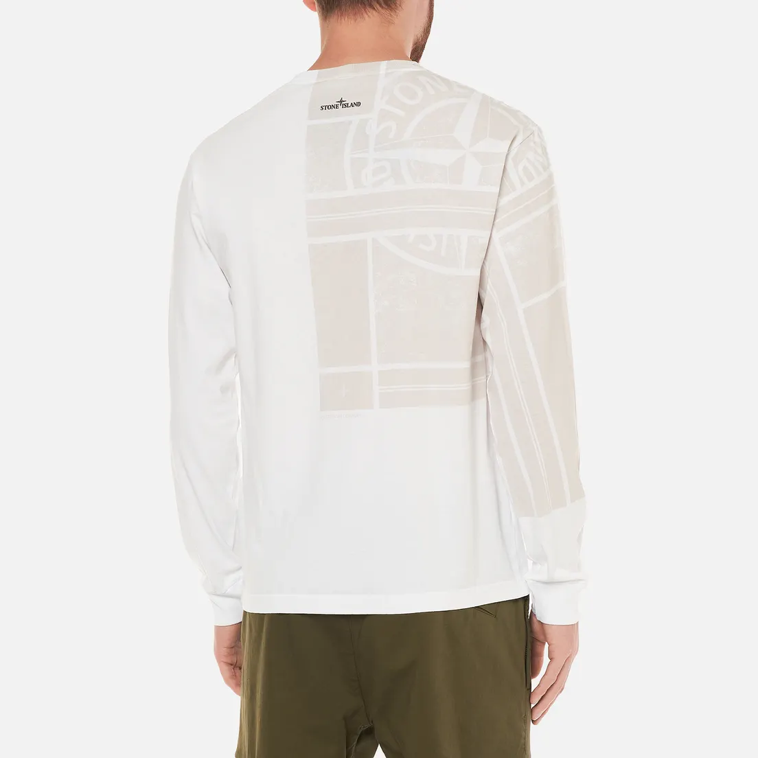 Stone Island Мужской лонгслив Mosaic Three Print Slim Fit